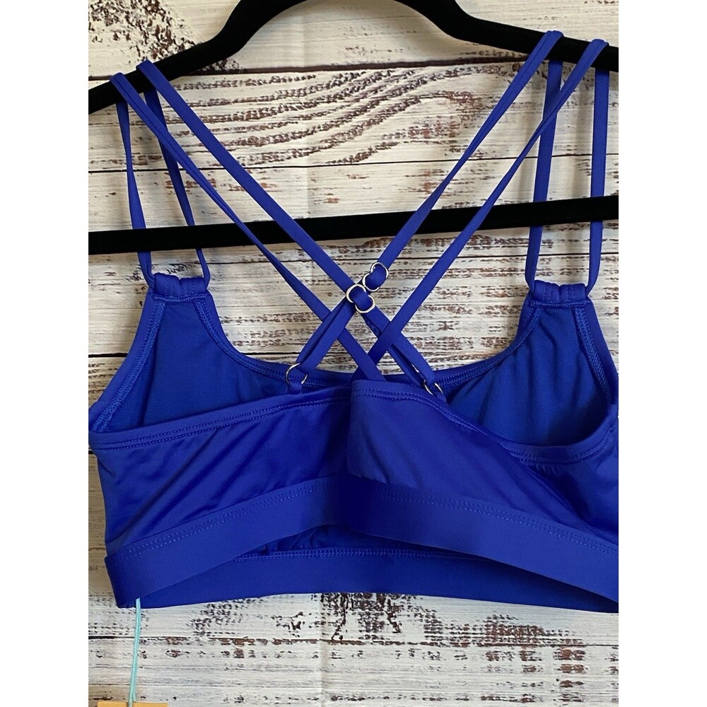 NEW Kona Sol Women's Double Cross Strap Bikini Top Sold Blue Size small 4-6